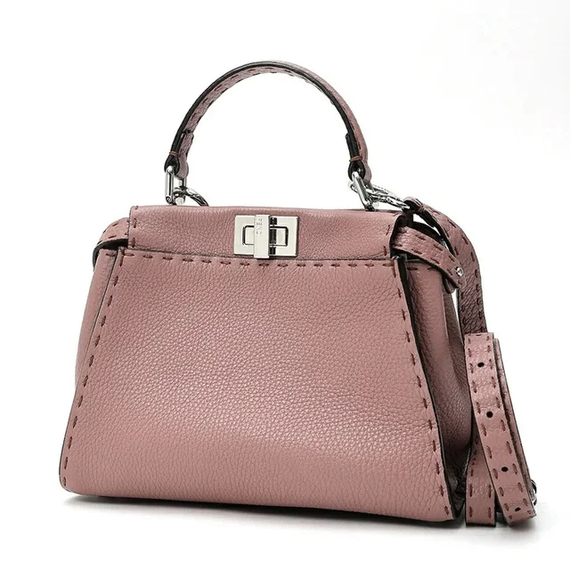 Fendi Peekaboo Mini Shoulder Bag, 8bn244, Selleria Leather, Pink Beige in multicolor Leather from Grailed