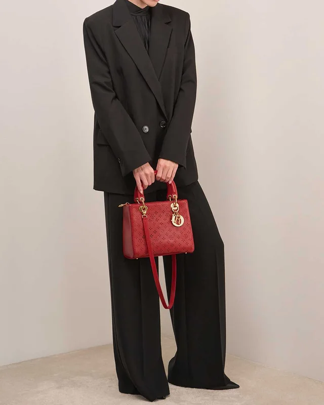 Dior Lady Medium Aged Calf Red in Red Calfskin from SACLÀB, photo 2 of 2