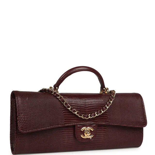 Chanel Long Top Handle Clutch in Burgundy Calfskin from Madison Avenue Couture, photo 2 of 2
