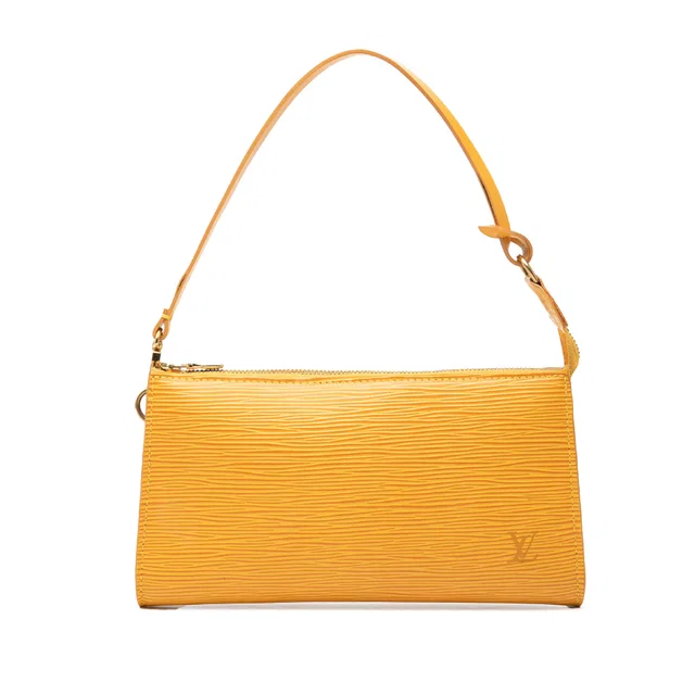 Yellow Louis Vuitton Epi Pochette Accessoires Shoulder Bag in Yellow Leather from Designer Revival