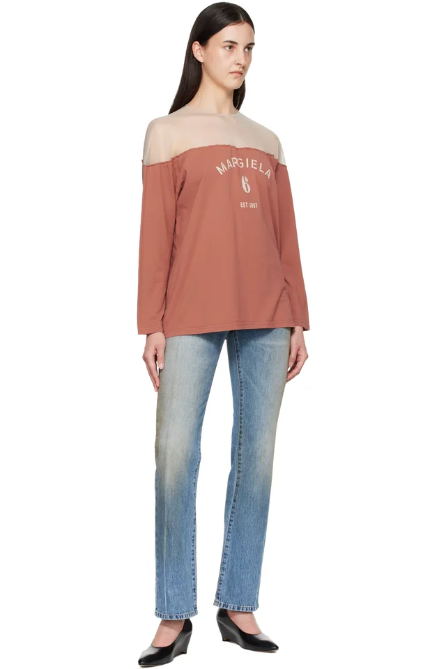 MM6 Maison Margiela Blue Straight-Leg Jeans, photo 4 of 4 from SSENSE