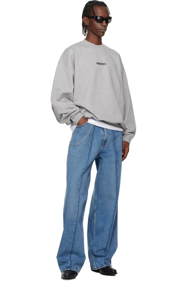 VETEMENTS Gray 'NERD' Sweatshirt, photo 4 of 4 from SSENSE