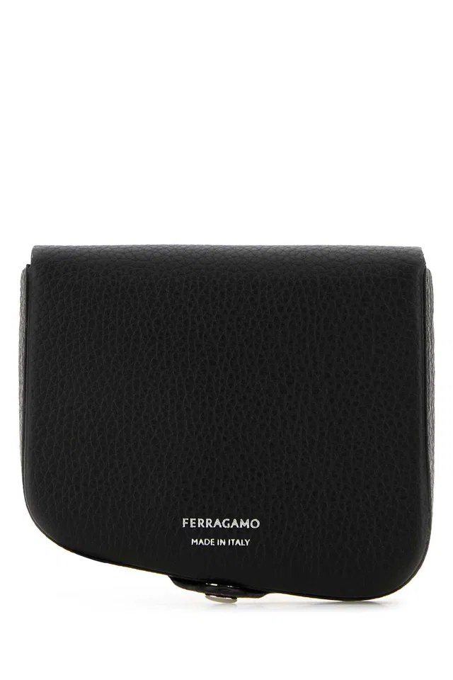 Ferragamo Nero Wallet — Black in Black Caviar leather from HEWI