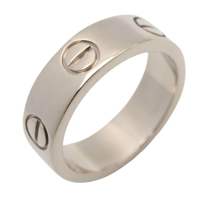 Cartier Love Au750 White Gold Ring Size 9.5 in White from LuxUness