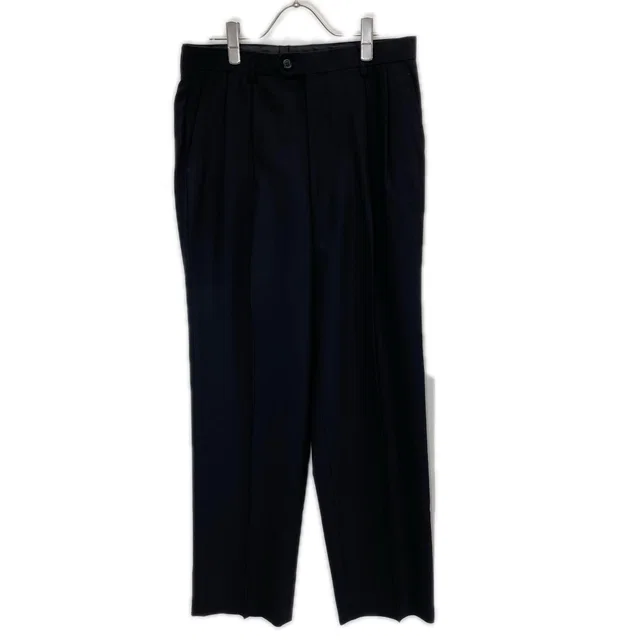 Saint Laurent Sa Black Double-pleat Trousers Pants 82 in Black Wool from The Reluxe