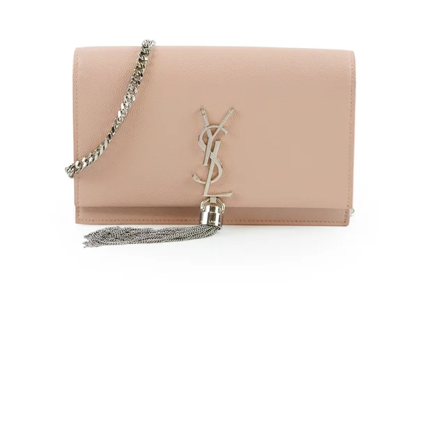 Saint Laurent Small Kate Blush Pink in Pink Caviar leather from The Purse Affair