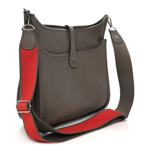 Hermès Taurillon Clemence Amazone Evelyne III GM Etain in Taupe Clemence leather from FASHIONPHILE, photo 3 of 10