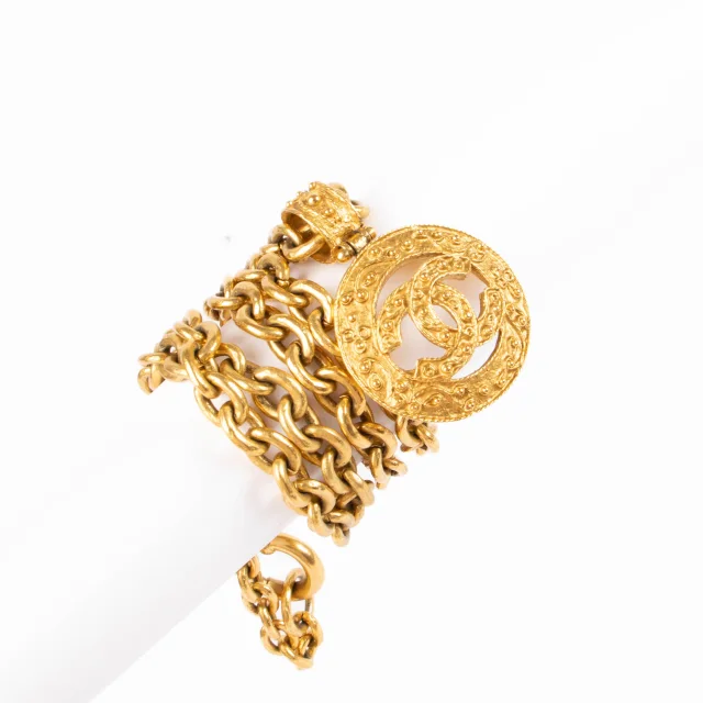 Chanel 94A Gold Plated Vintage CC Necklace in Gold from Labellov, photo 3 of 3