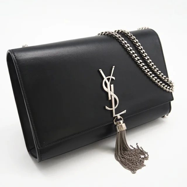 Saint Laurent Kate Chain Shoulder Bag Black Calf Leather in black Calfskin from Poshmark