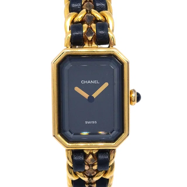 Chanel Premiere Watch Gold #M in Gold Leather from AMORE Vintage Tokyo
