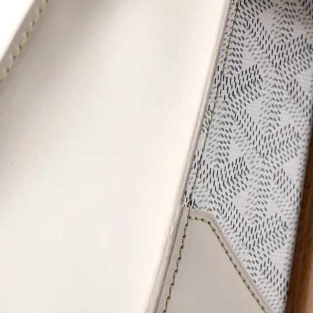 Goyard Structured Saigon Top Handle Bag Coated Canvas with Leather Mini in white Coated canvas from Rebag, photo 6 of 7