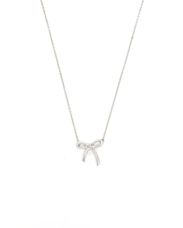 Tiffany & Co. Silver Bow Necklace in Silver from A Retro Tale