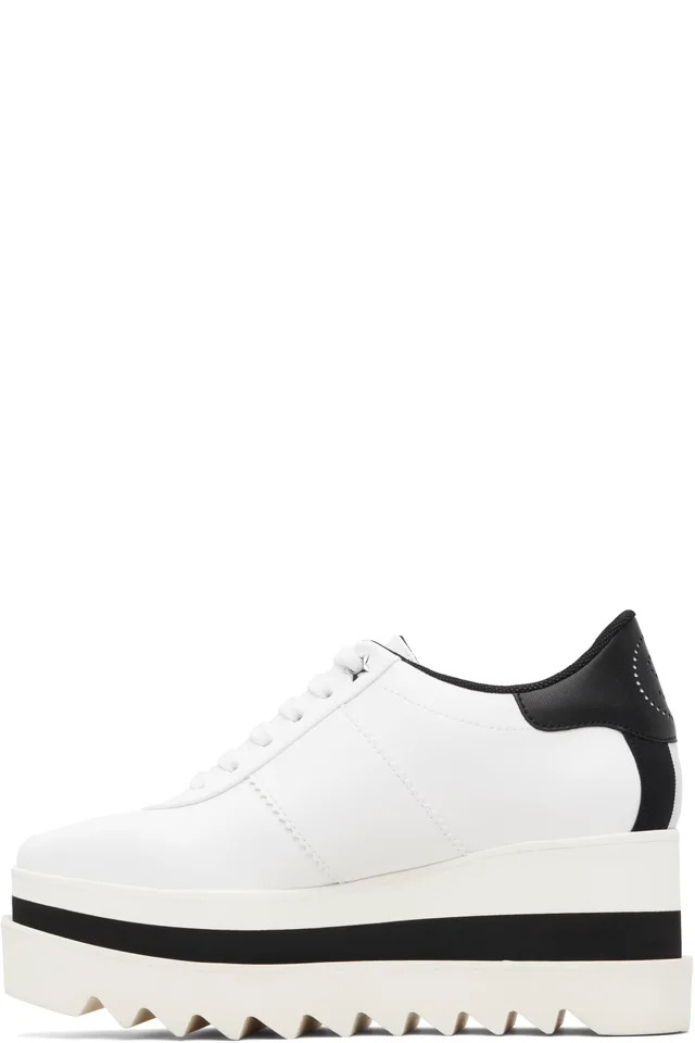 Stella McCartney White Sneak-Elyse Platform Sneakers, photo 3 of 5 from SSENSE