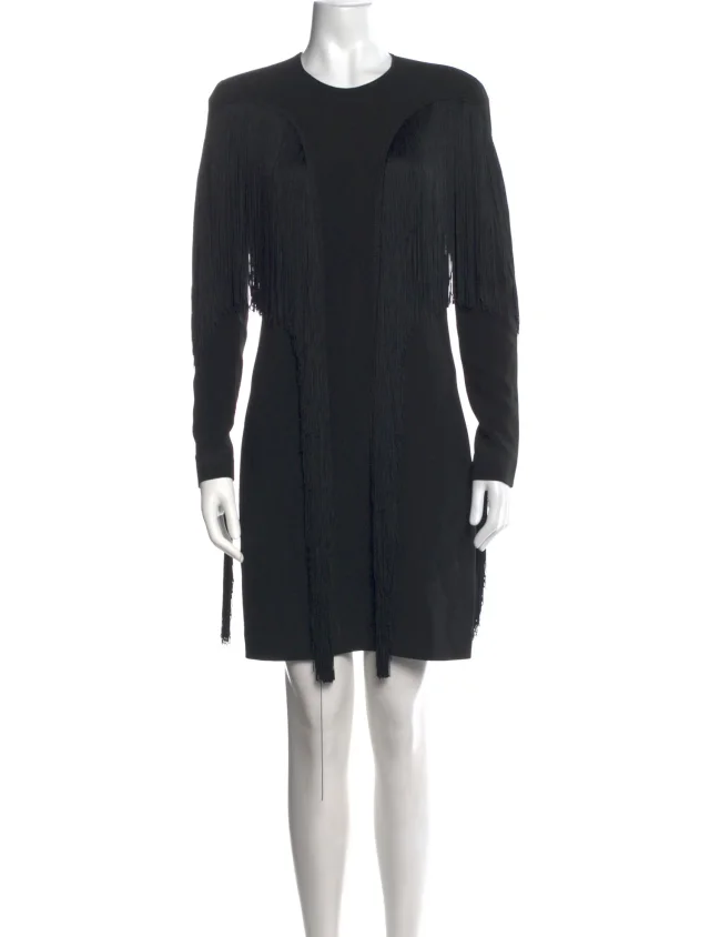 Stella McCartney Crew Neck Mini Dress in black from The RealReal