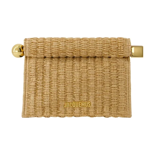 Jacquemus Clutch — Beige Synthetic in Beige Woven leather from HEWI