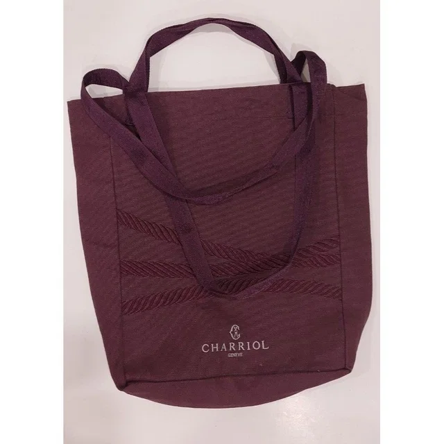 Charriol Geneve Purple Embroidered Heavy Double Canvas Duck Bag in purple|red Canvas from Poshmark