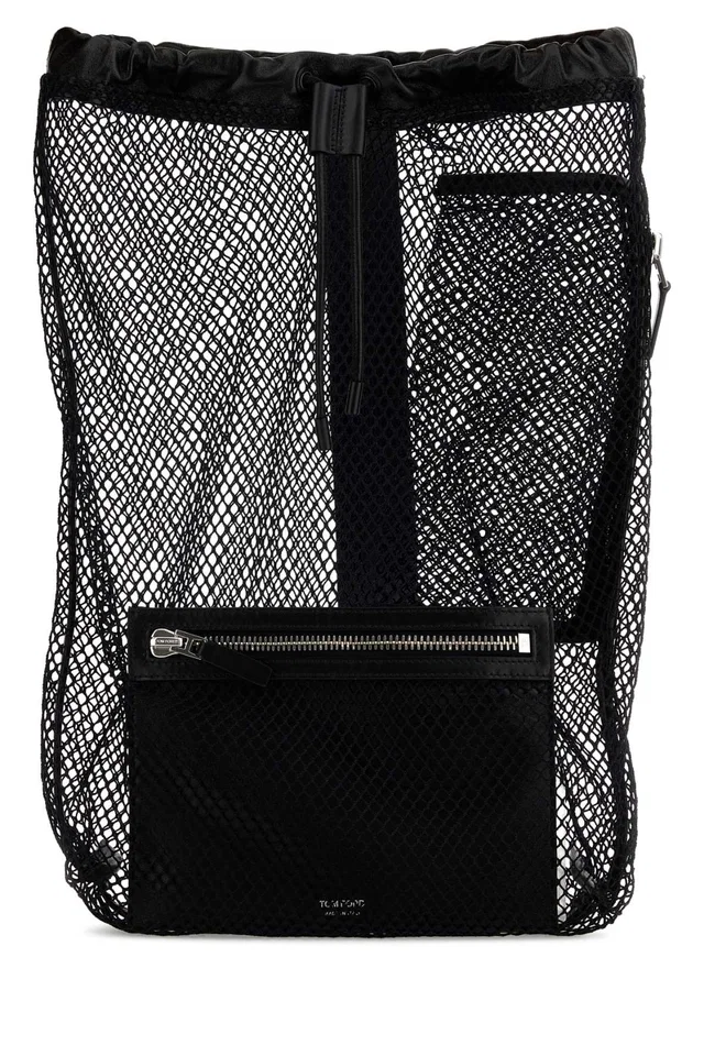 Tom Ford Mesh Backpack — Black in Black Nylon from HEWI