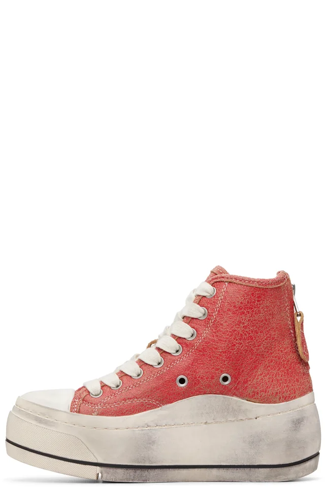 R13 Red Kurt High Top Sneakers, photo 3 of 4 from SSENSE