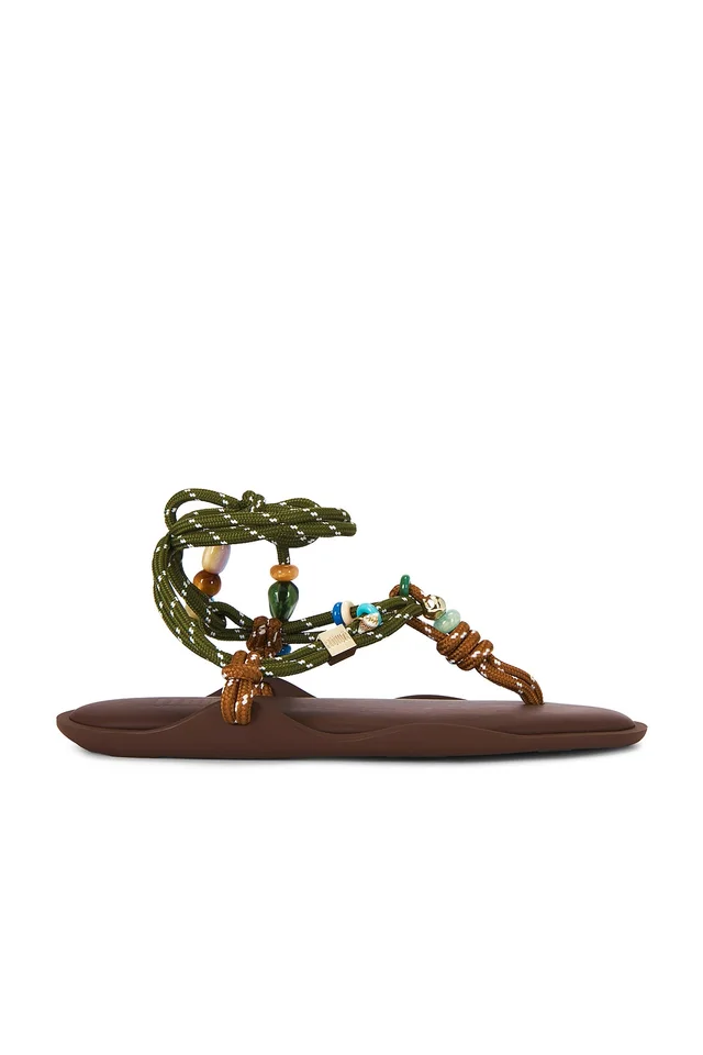 Flòwze X Collanine Colorate Flo Twin Sandal in Green from FWRD, photo 1 of 1