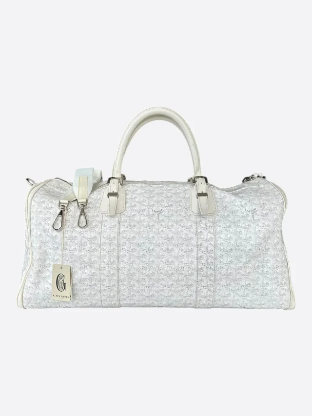 Goyard Boston 50 Duffel Bag in white Leather from Grailed, photo 1 of 1
