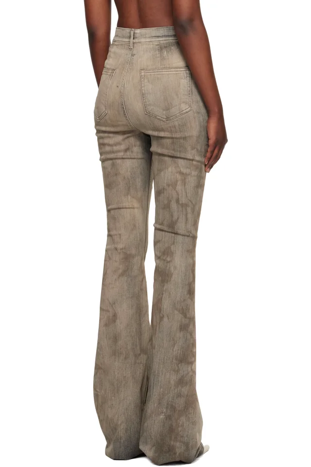 Rick Owens DRKSHDW Gray Temple Bolan Bootcut Jeans, photo 3 of 4 from SSENSE