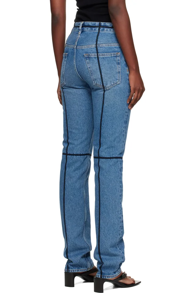 MM6 Maison Margiela Blue 5 Pockets Jeans, photo 3 of 4 from SSENSE