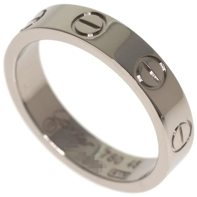 Cartier Mini Love Ring 46 18k White Gold in White from The Reluxe