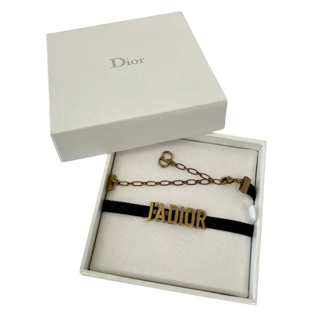 Dior J' 'adior Logo Choker Necklace Gold in Gold from The Reluxe