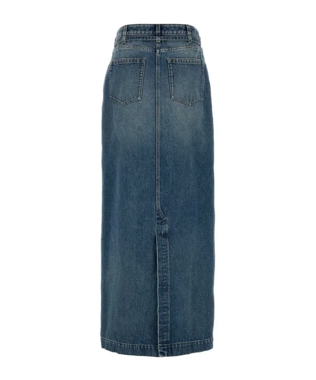 Dries Van Noten Front-Slit Denim Skirt, photo 2 of 2 from SENSER