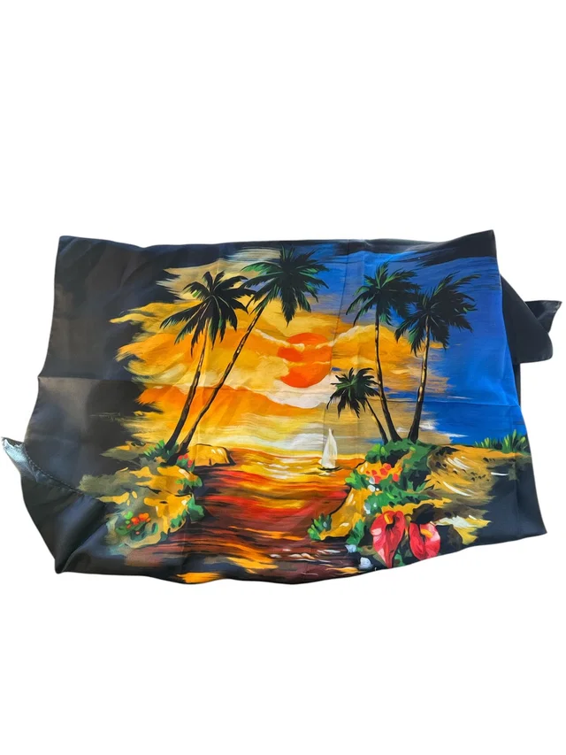 Dolce & Gabbana Scarf Silk Multicolour DG Hawaii 100*100cm in Silk from Luxury Promise