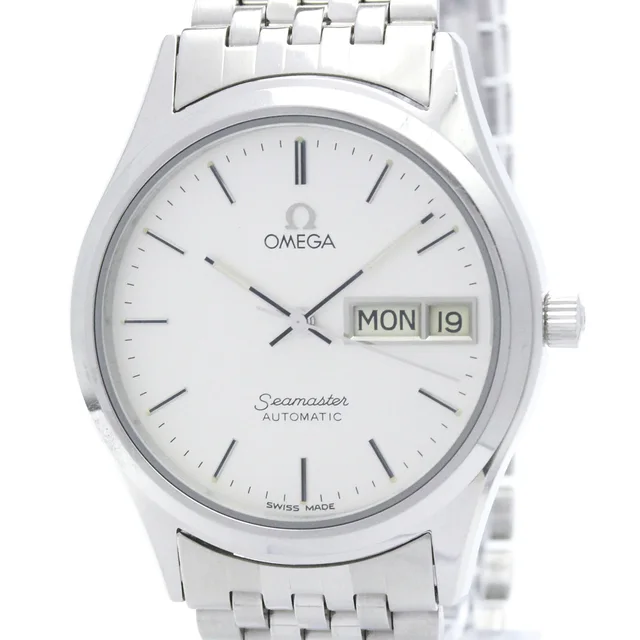 Polished OMEGA Seamaster Day Date Cal 1020 Steel Mens Watch 166.0279 Vintage in Silver from Elady