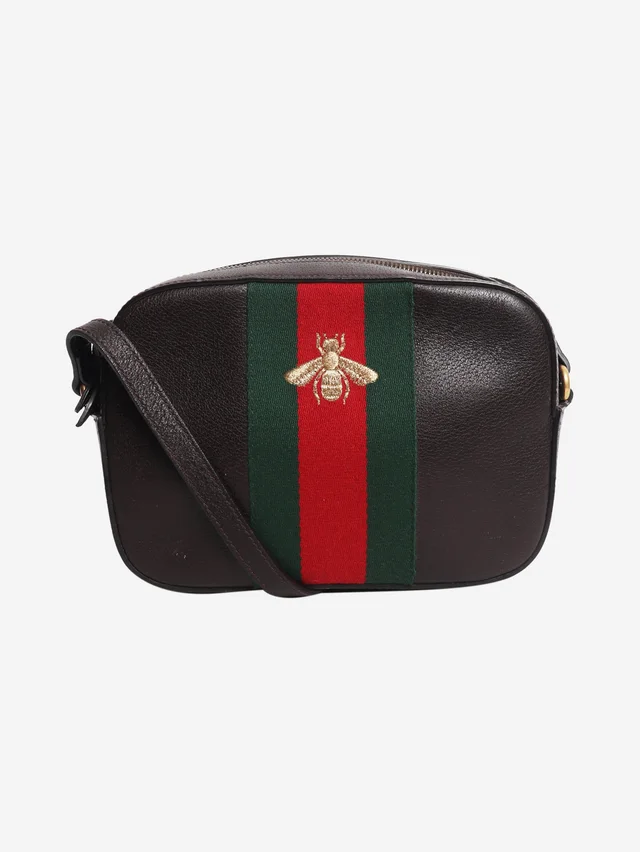 Gucci Dark brown Camera bag in Brown Leather from Sign of the Times