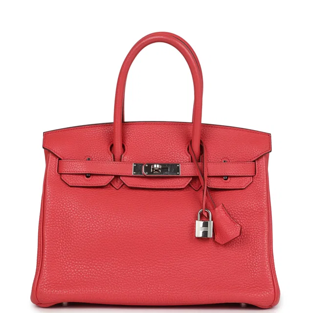 Hermès Birkin 30 Bougainvillea Clemence Palladium Hardware in Clemence leather from Madison Avenue Couture