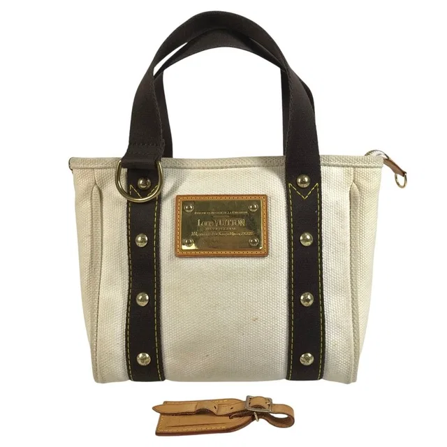 Louis Vuitton Handbag Cabas PM Canvas White in White Canvas from The Reluxe