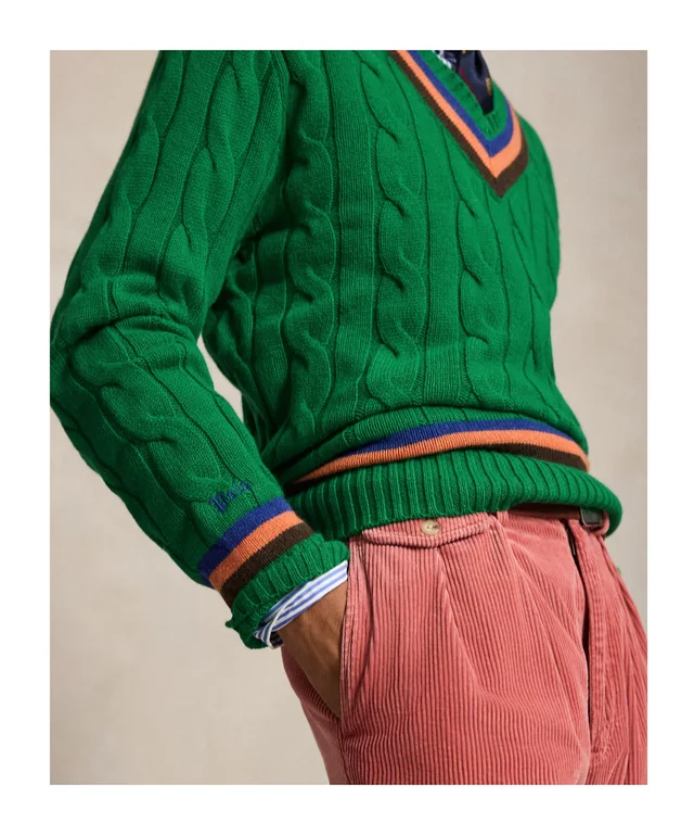 Polo Ralph Lauren Cable-Knit Wool-Cotton Cricket Sweater, photo 5 of 5 from SENSER