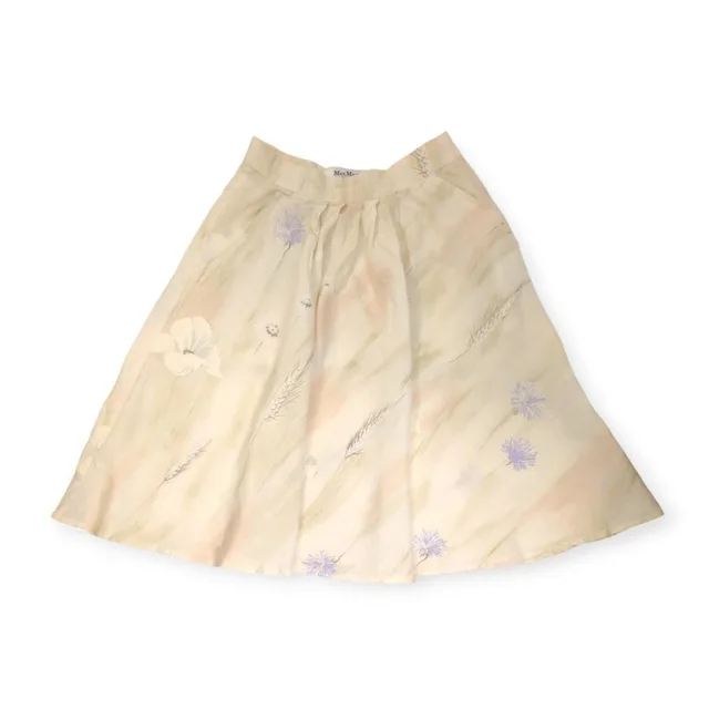 Max Mara Linen Flax Floral Skirt in yellow from Poshmark