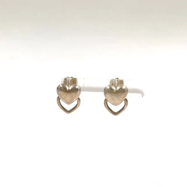 Tiffany & Co. Double Heart Silver Earrings in Silver from The Reluxe