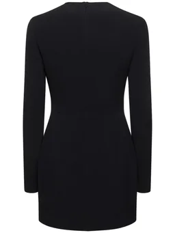 David Koma Long-sleeved dress with decorative detail in 52% Acetate, 45% Viscose, 3% Elastane, 100% Polycarbonate, photo 5 of 5 from LUISAVIAROMA