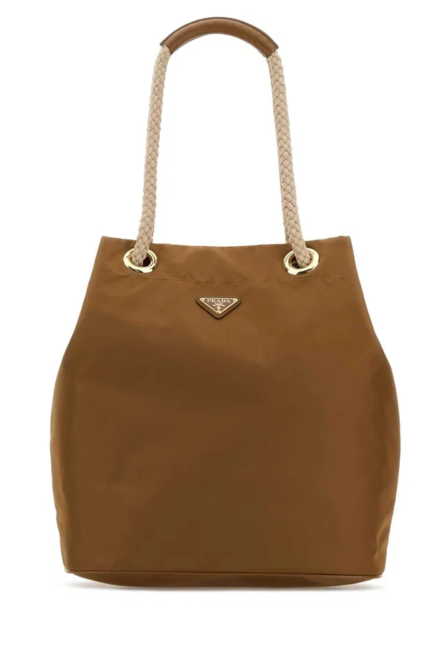 Prada Mariner Bucket Bag — Brown in Brown Nylon from HEWI