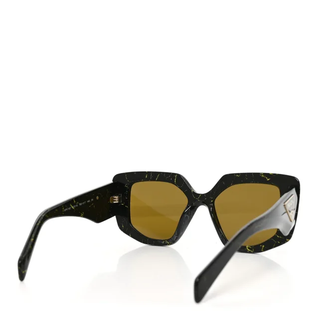 Prada Acetate Symbole Sunglasses SPR 14Z Black Marble in Black from FASHIONPHILE, photo 4 of 7