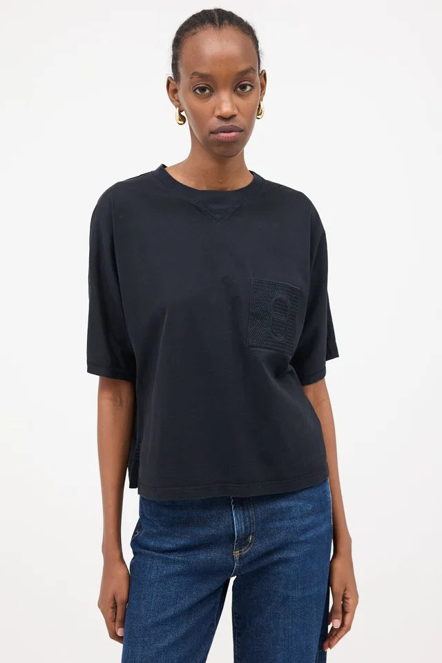 Hermès Embroidered Pocket T-Shirt from VSP Consignment