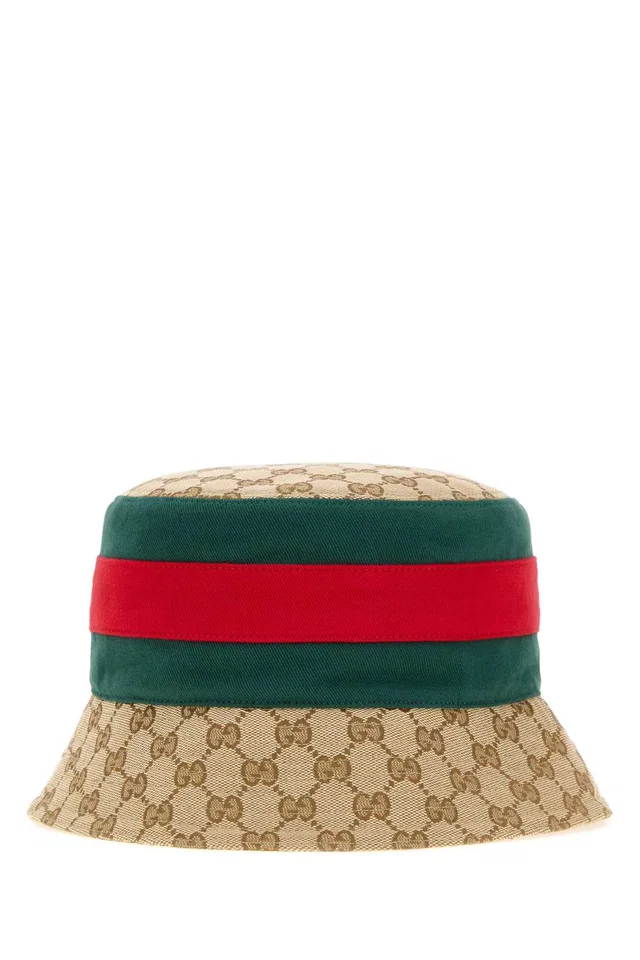 Gucci Hat Bucket — Beige Pl Pa Co in Beige Woven leather from HEWI