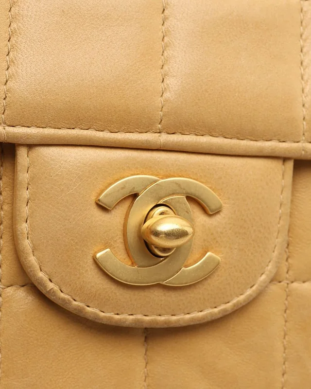 Chanel East West Chocolate Bar Flap Bag in Brown Leather from A Retro Tale, photo 6 of 12