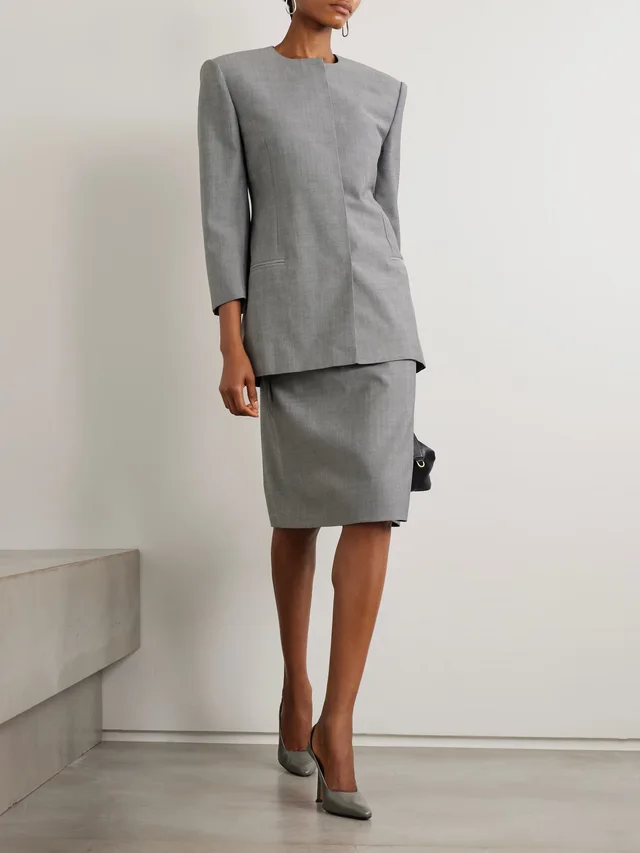 CALVIN KLEIN COLLECTION Parker wool blazer in Grey, photo 2 of 2 from NET-A-PORTER (Canada)