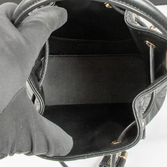 Chanel 26P Black Mini Bucket Bag With Chain in Black Leather from Labellov, photo 6 of 8