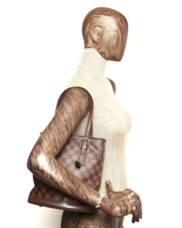 Louis Vuitton Damier Ebene Marais Bucket Bag in Brown Canvas from A Retro Tale, photo 10 of 10