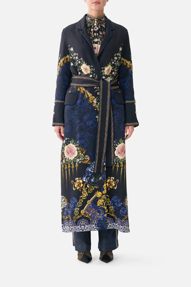 Camilla eBoutique CUFFED SIDE SPLIT COAT NOTES FROM THE BLUE ROOM from CAMILLA, photo 1 of 1