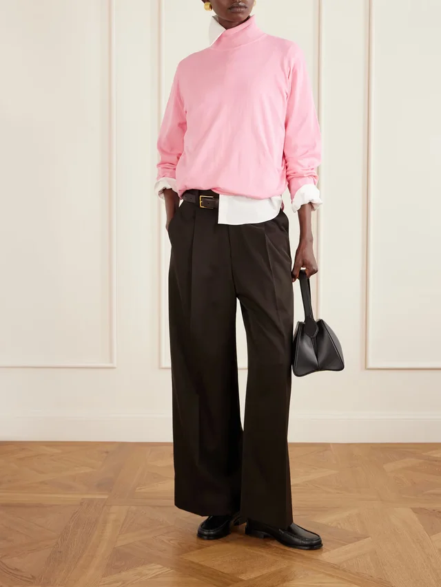 TIBI Cotton turtleneck sweater in Pink, photo 2 of 2 from NET-A-PORTER (Canada)