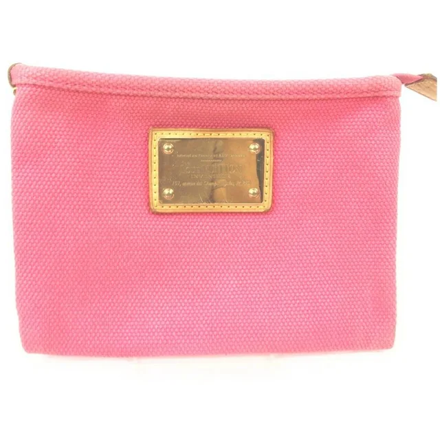 Louis Vuitton Hot Pink Antigua Pochette Platt PM Pochette Accessories in Pink Canvas from Bagriculture