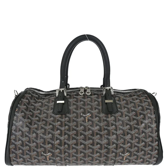 Goyard Black Croisiere 40 Handbag in Black Canvas from AMORE Vintage Tokyo